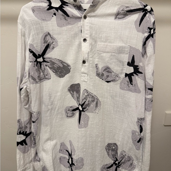 INC International Concepts Other - INC International Concepts White and Black Floral Men's Shirt